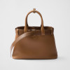 Prada Buckle Small Leather Band Handbag