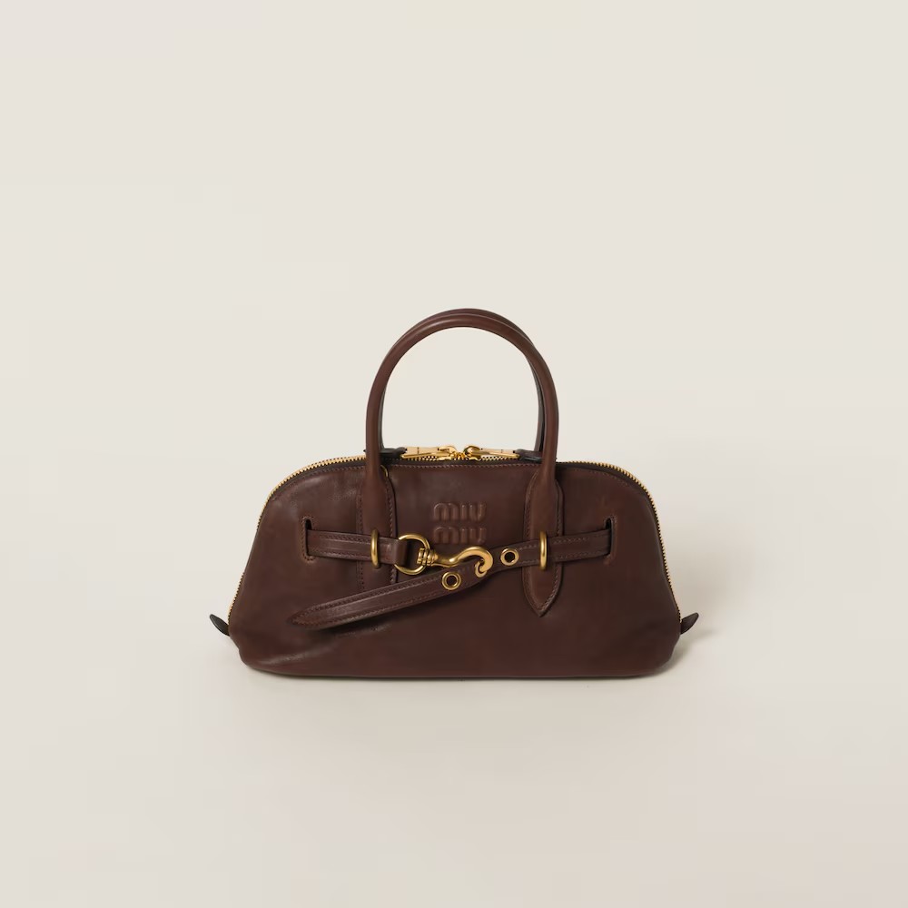 Aventure Nappa Large Leather Handbag Shrubby Oak Color