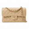 Chanel Grained Calfskin Classic Handbag Apricot