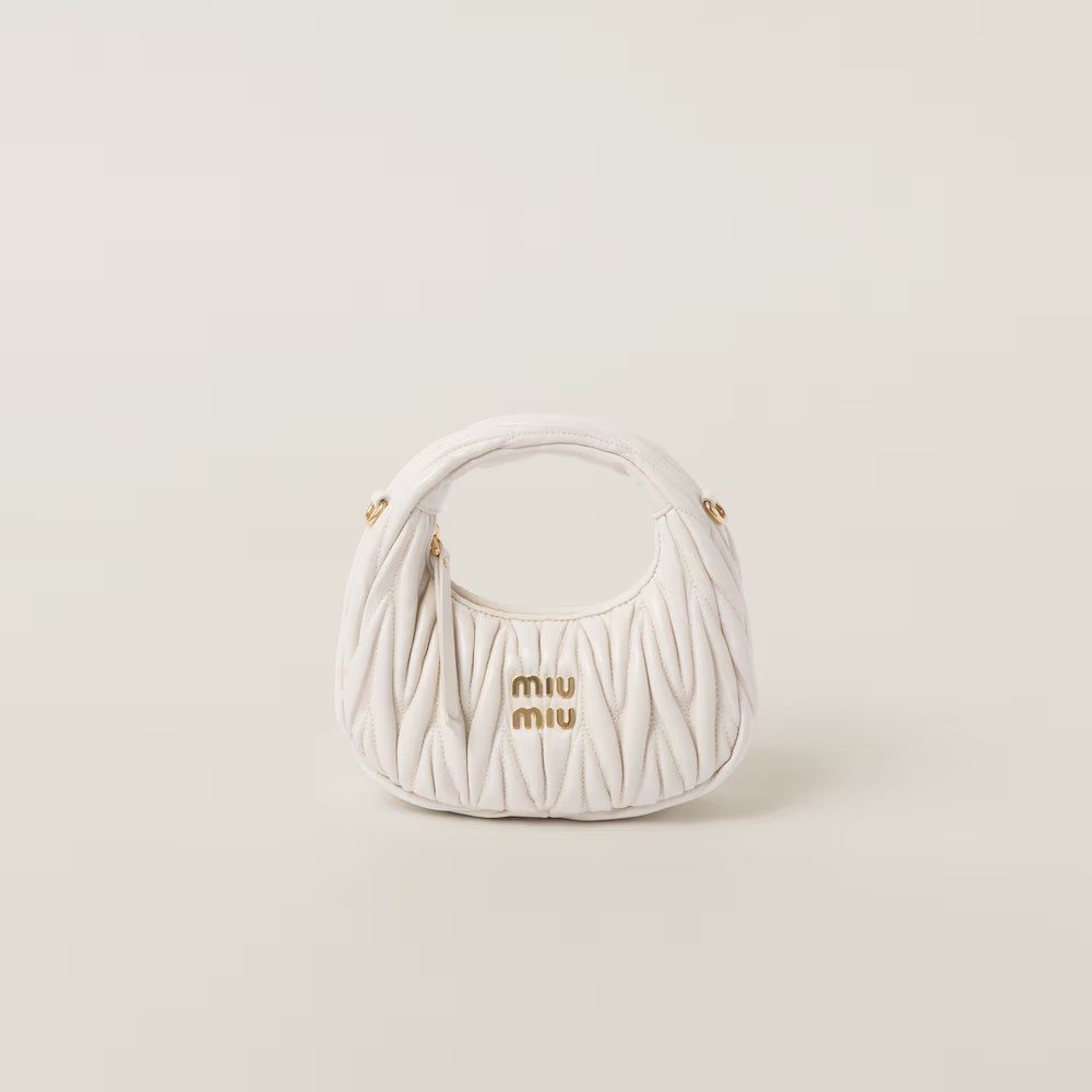 Wander Matelassé Mini Hobo Bag White Wander Matelassé Mini Hobo Bag White
