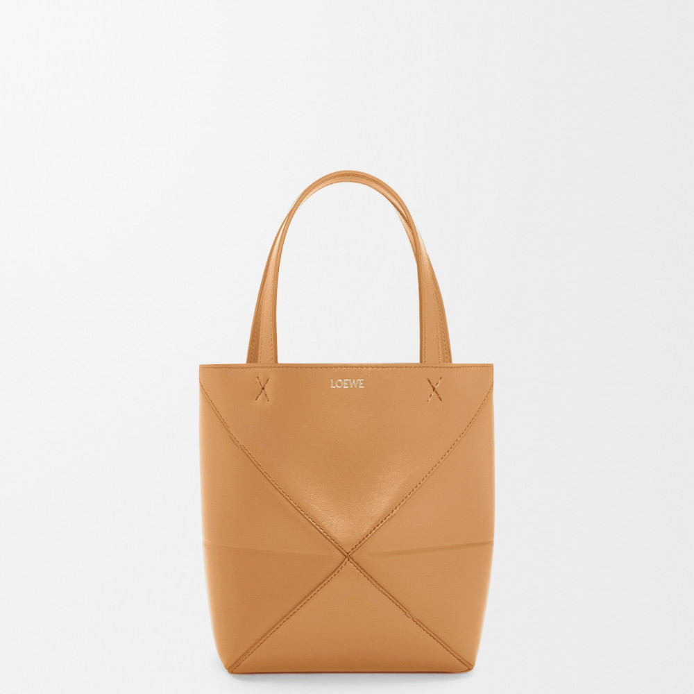 Mini Puzzle Fold Tote In Shiny Calfskin Mini Puzzle Fold Tote In Shiny Calfskin