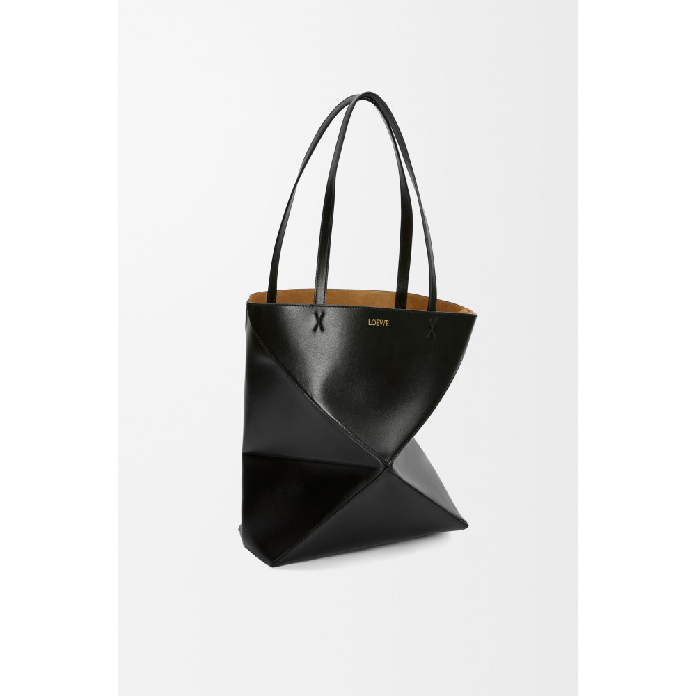 Medium Puzzle Fold Tote In Shiny Calfskin