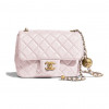 Chanel Classic Flap Bag With Gold Ball Purple