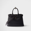 Prada Buckle Small Leather Band Handbag