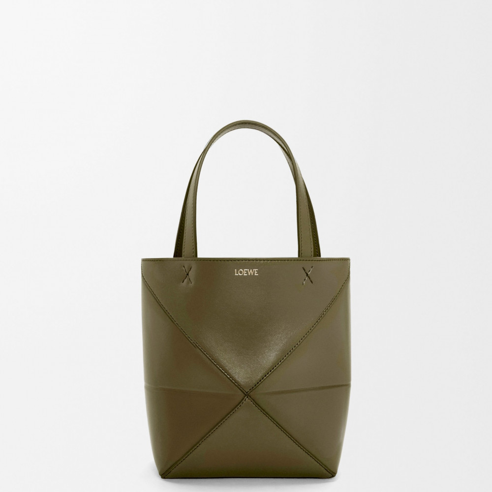 Mini Puzzle Fold Tote In Shiny Calfskin Mini Puzzle Fold Tote In Shiny Calfskin