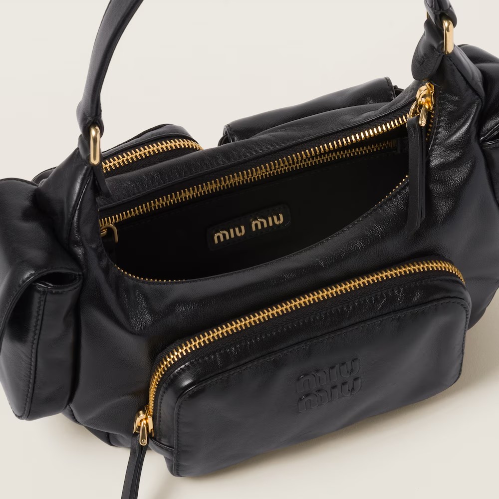 Soft Lamb Nappa Pouch Black