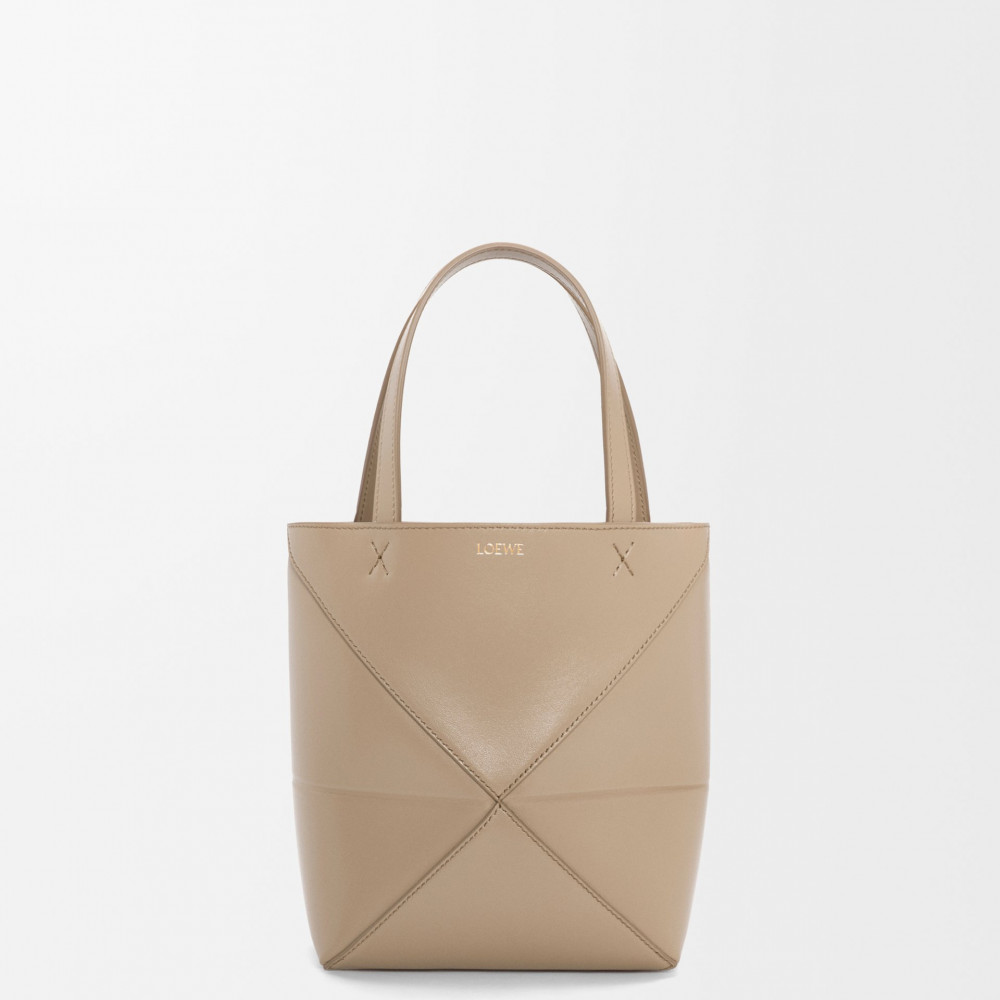 Mini Puzzle Fold Tote In Shiny Calfskin Mini Puzzle Fold Tote In Shiny Calfskin