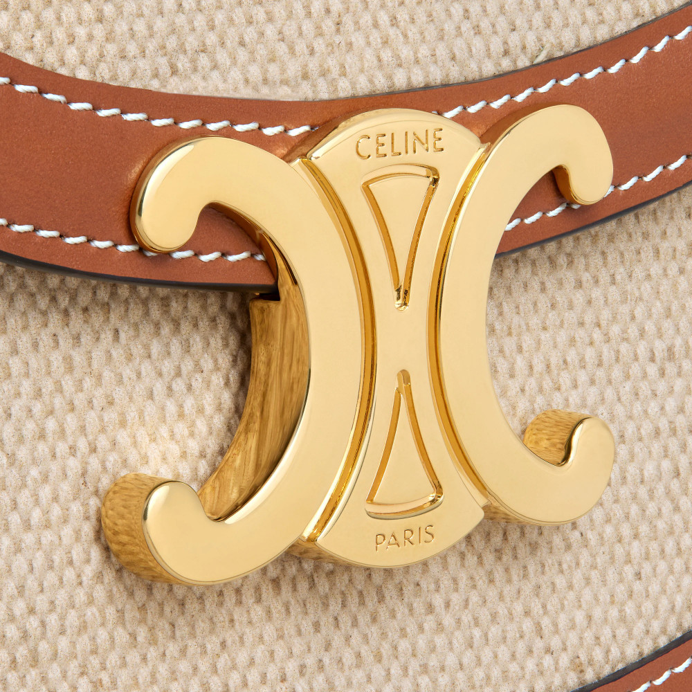 Mini Besace Clea In Textile And Calfskin