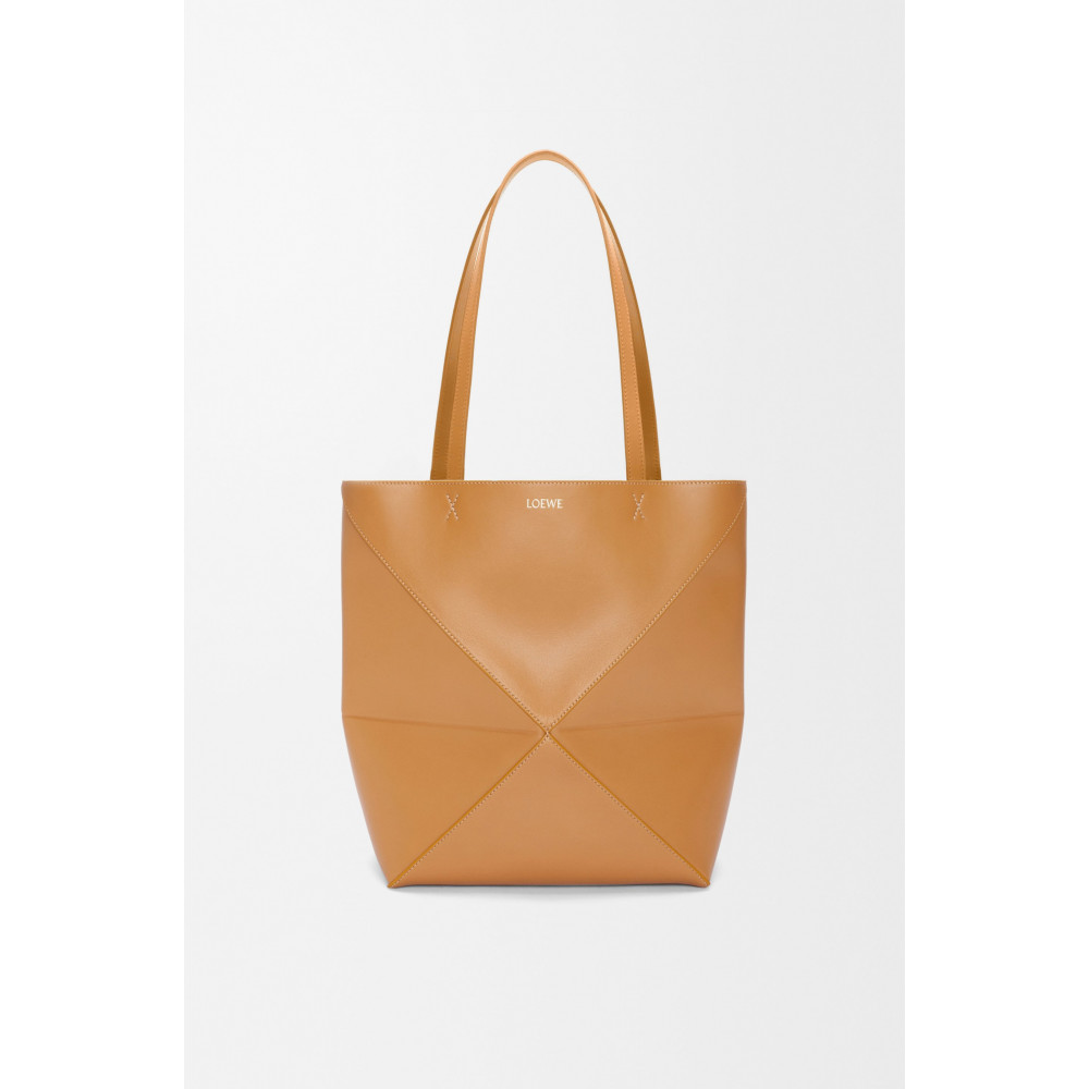 Medium Puzzle Fold Tote In Shiny Calfskin