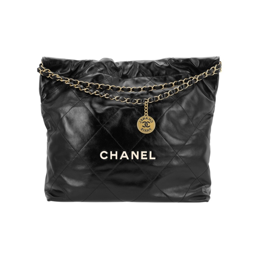 Chanel 22 Handbag White Logo