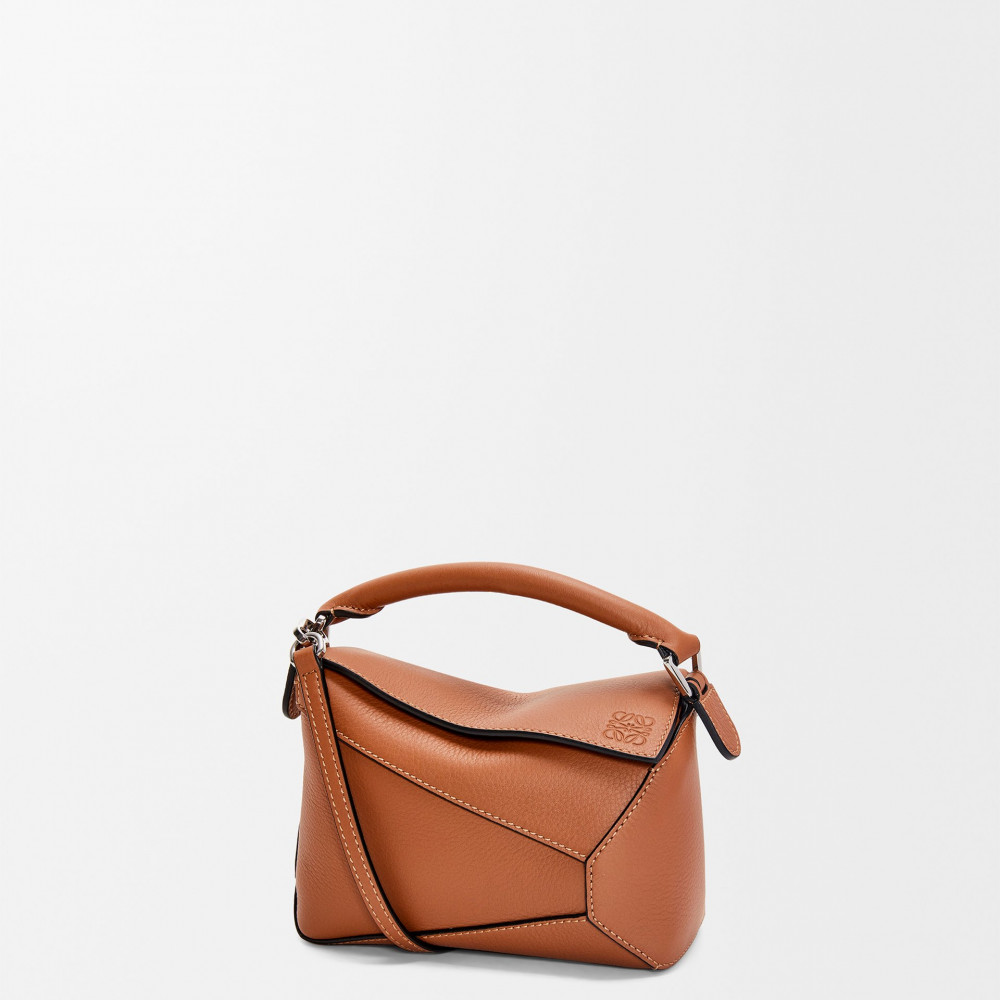 Mini Puzzle Edge Bag In Classic Calfskin