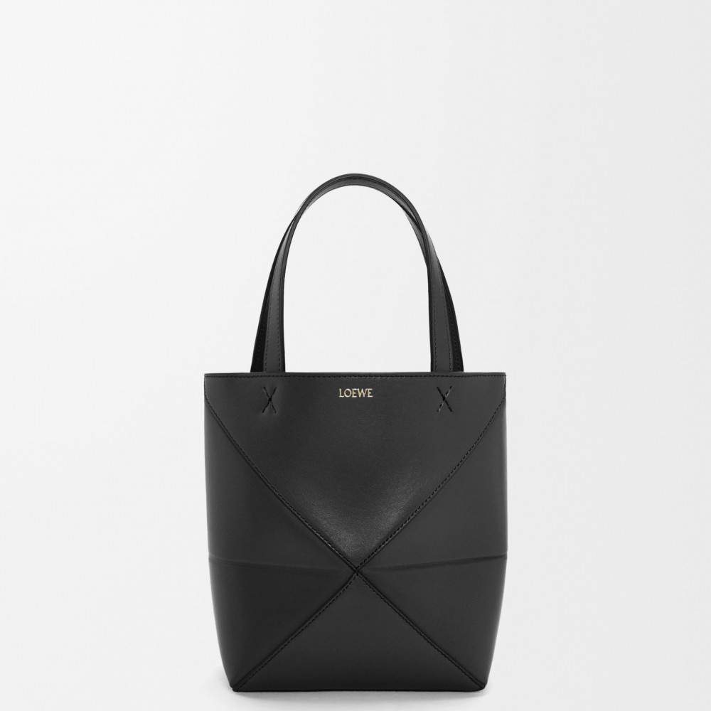 Mini Puzzle Fold Tote In Shiny Calfskin Mini Puzzle Fold Tote In Shiny Calfskin