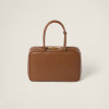Leather Beau Handbag Cognac Color