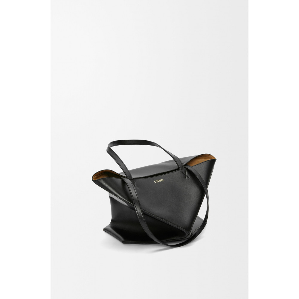 Medium Puzzle Fold Tote In Shiny Calfskin