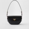 Prada Arqué Flip Leather Shoulder Bag