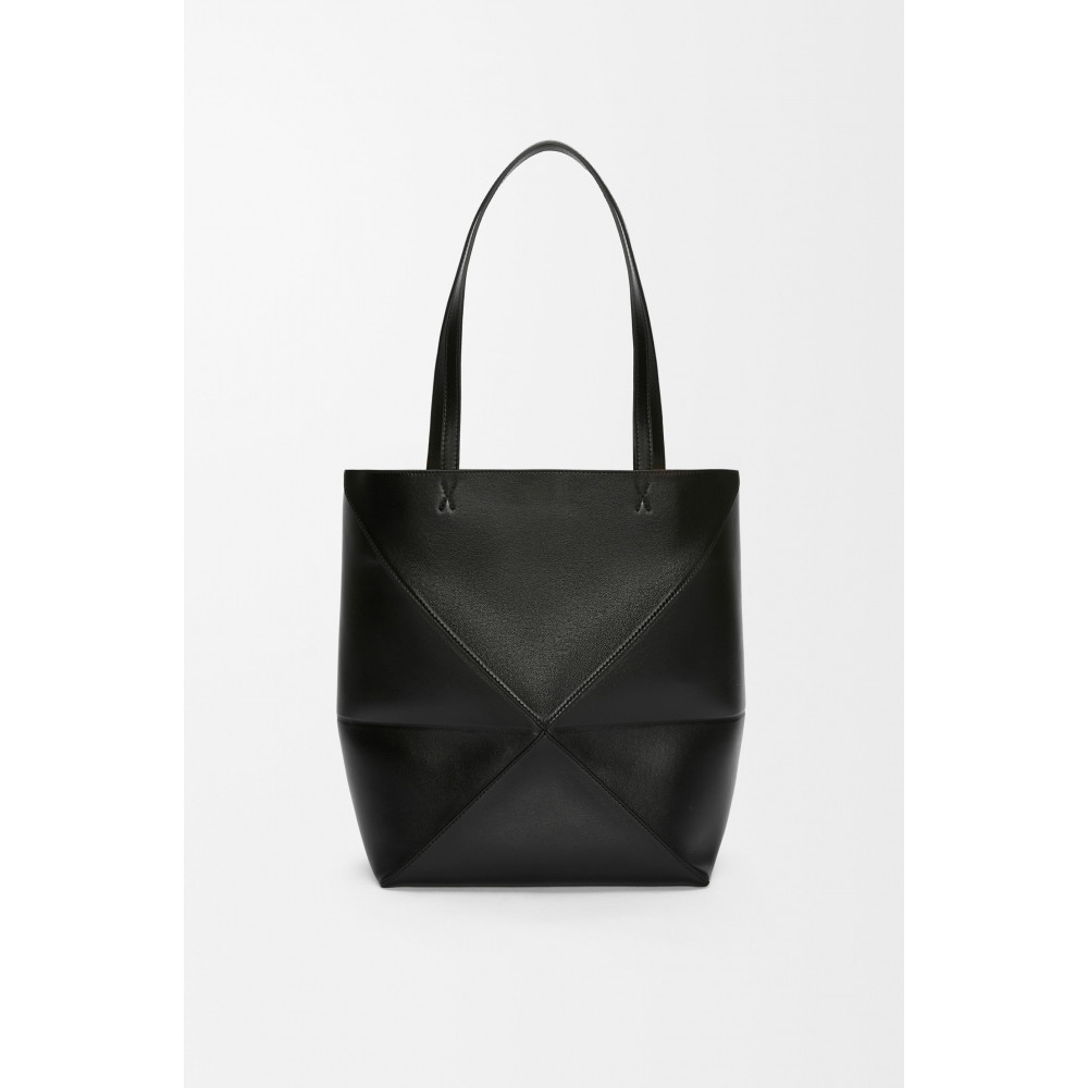 Medium Puzzle Fold Tote In Shiny Calfskin