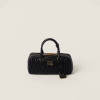 Arcadie Matelassé Large Soft Lamb Leather Handbag Black