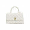 Chanel Classic Caviar Cocohandle White