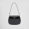Prada Cleo Small Gloss Leather Flip Shoulder Bag