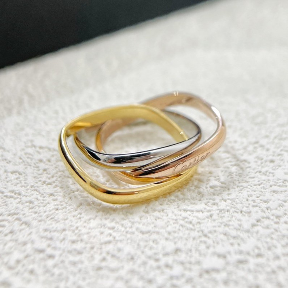Cartier Ring, 3 Square Loops Cartier Ring, 3 Square Loops