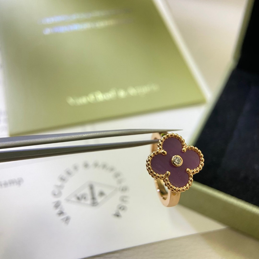 Light Purple Clover Ring Series