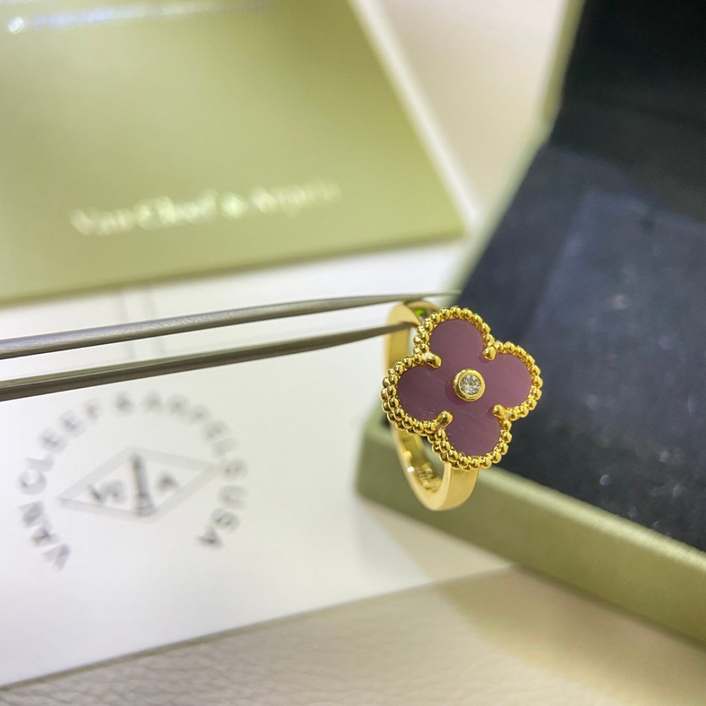 Light Purple Clover Ring Series