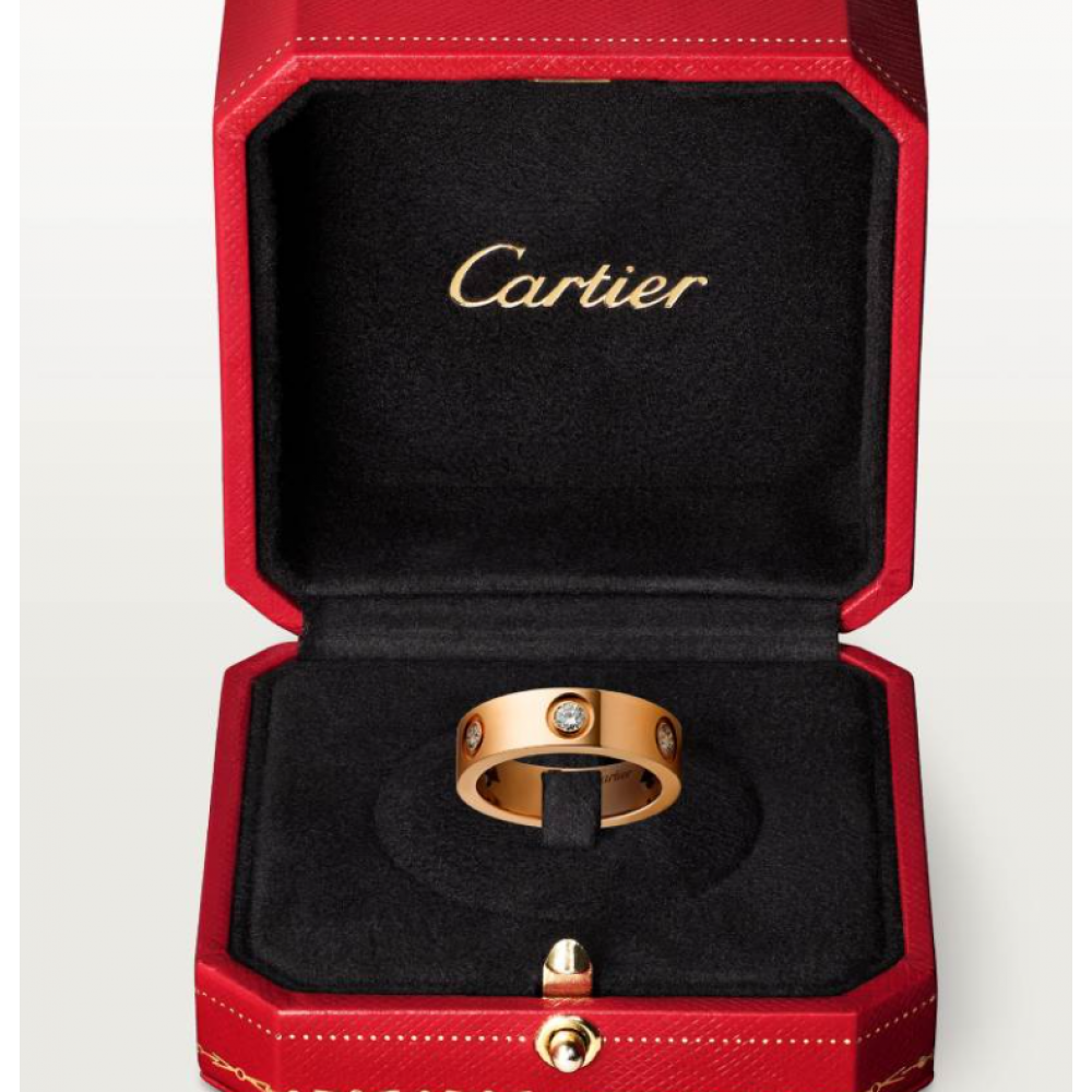 Cartier Love Ring Classic Set With 6 Diamonds