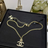 Chanel Necklace, Knit Chain, Logo With Diamonds,Top Quality
