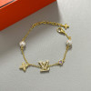 Lv Logo With Peal, Gold Color