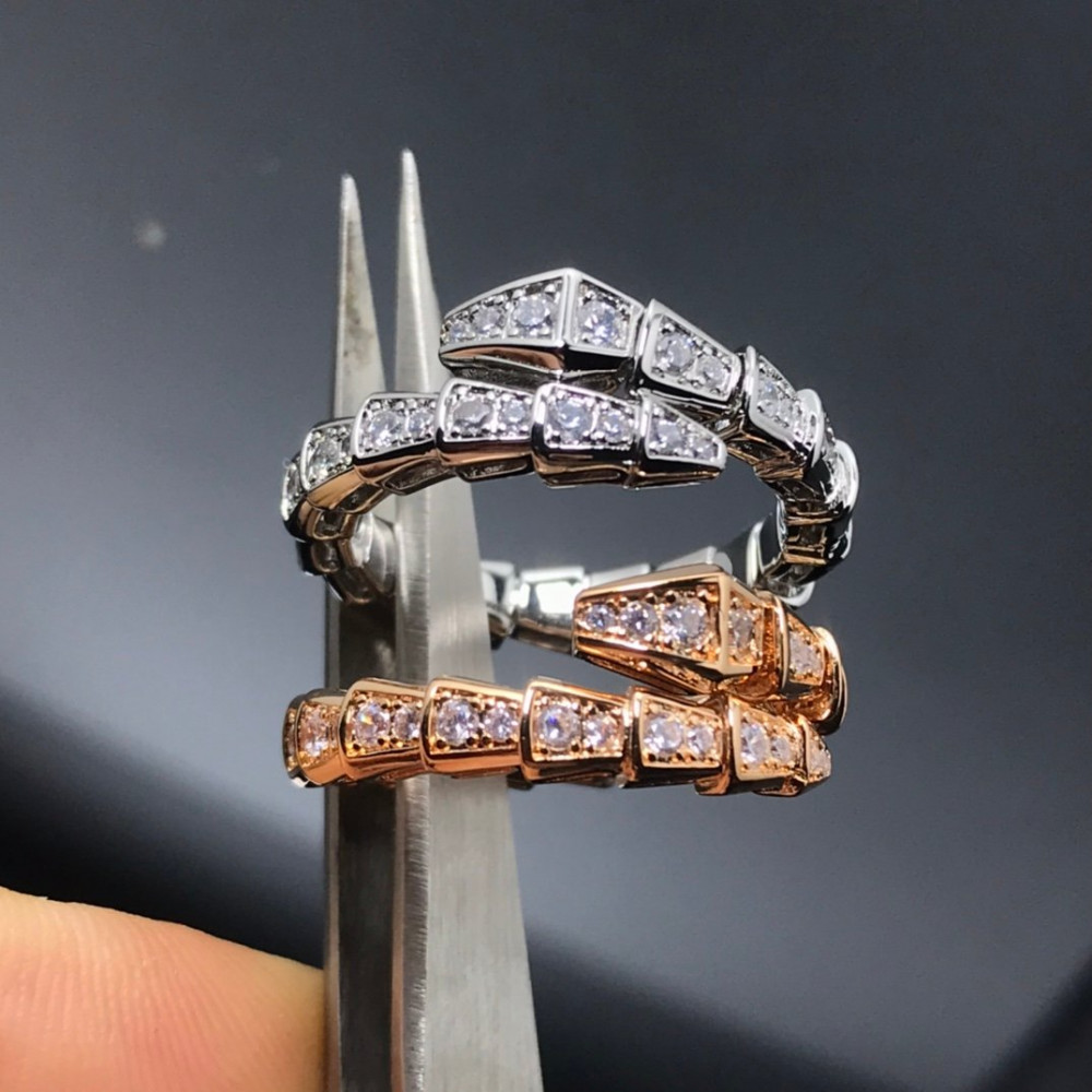 Snake Ring, Full Diamonds, Rose Gold, Silver, Snake Ring, Full Diamonds, Rose Gold, Silver,