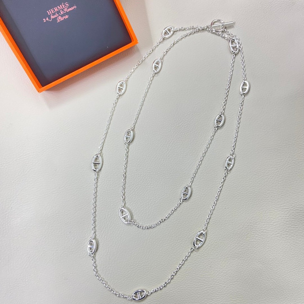 Hermes Necklace, Pig Nose , Long Necklace Hermes Necklace, Pig Nose , Long Necklace