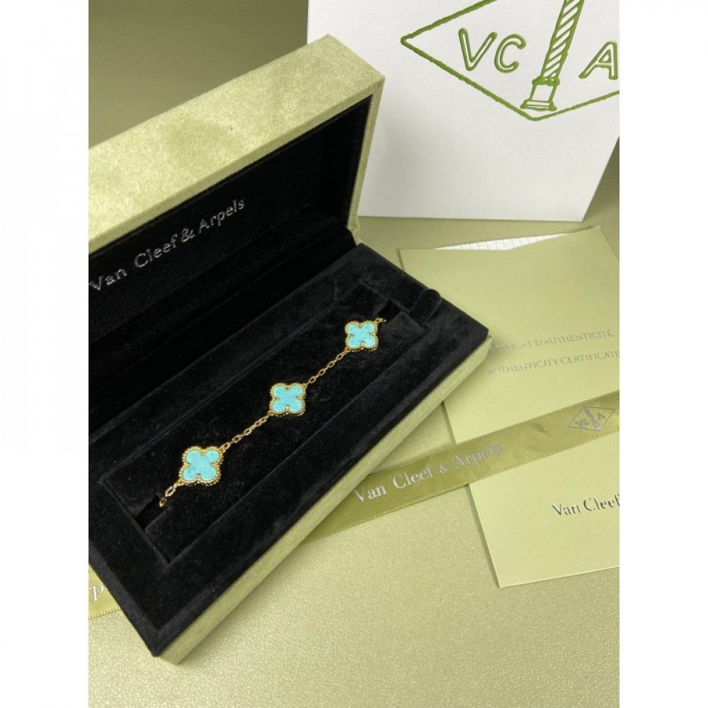 Clover With 5 Flowers-Aqua Green