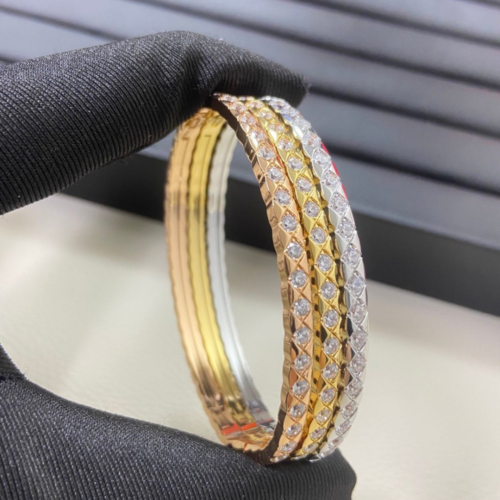 Chanel Rhomboid Bangle With Diamonds,Top Quality