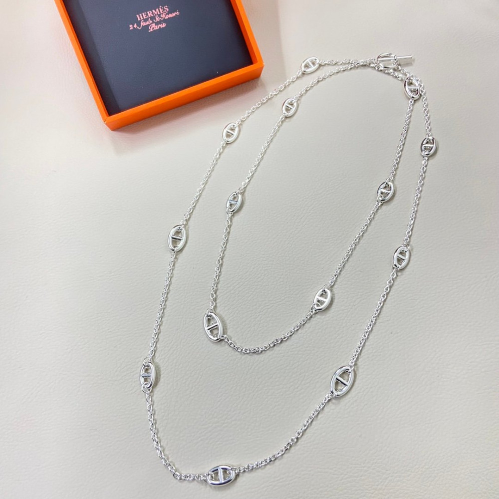 Hermes Necklace, Pig Nose , Long Necklace Hermes Necklace, Pig Nose , Long Necklace