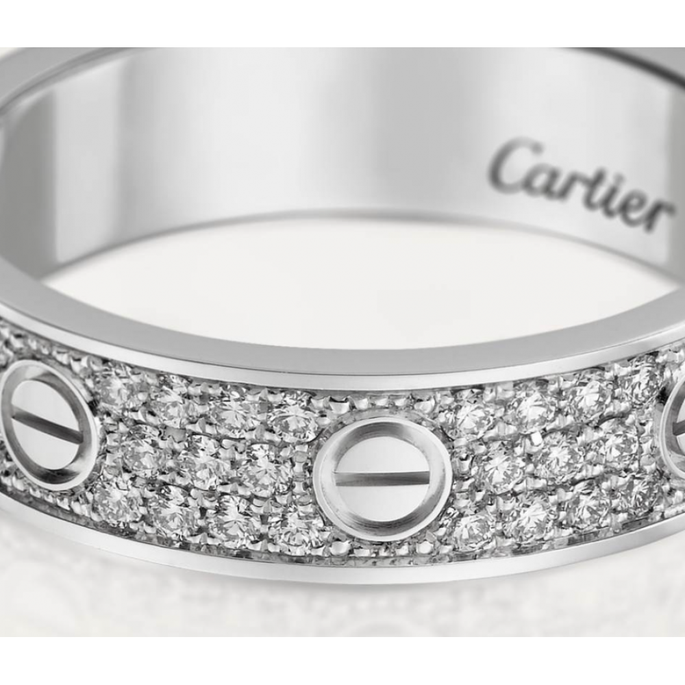 Cartier Love Ring Small Edition Set With Diamonds