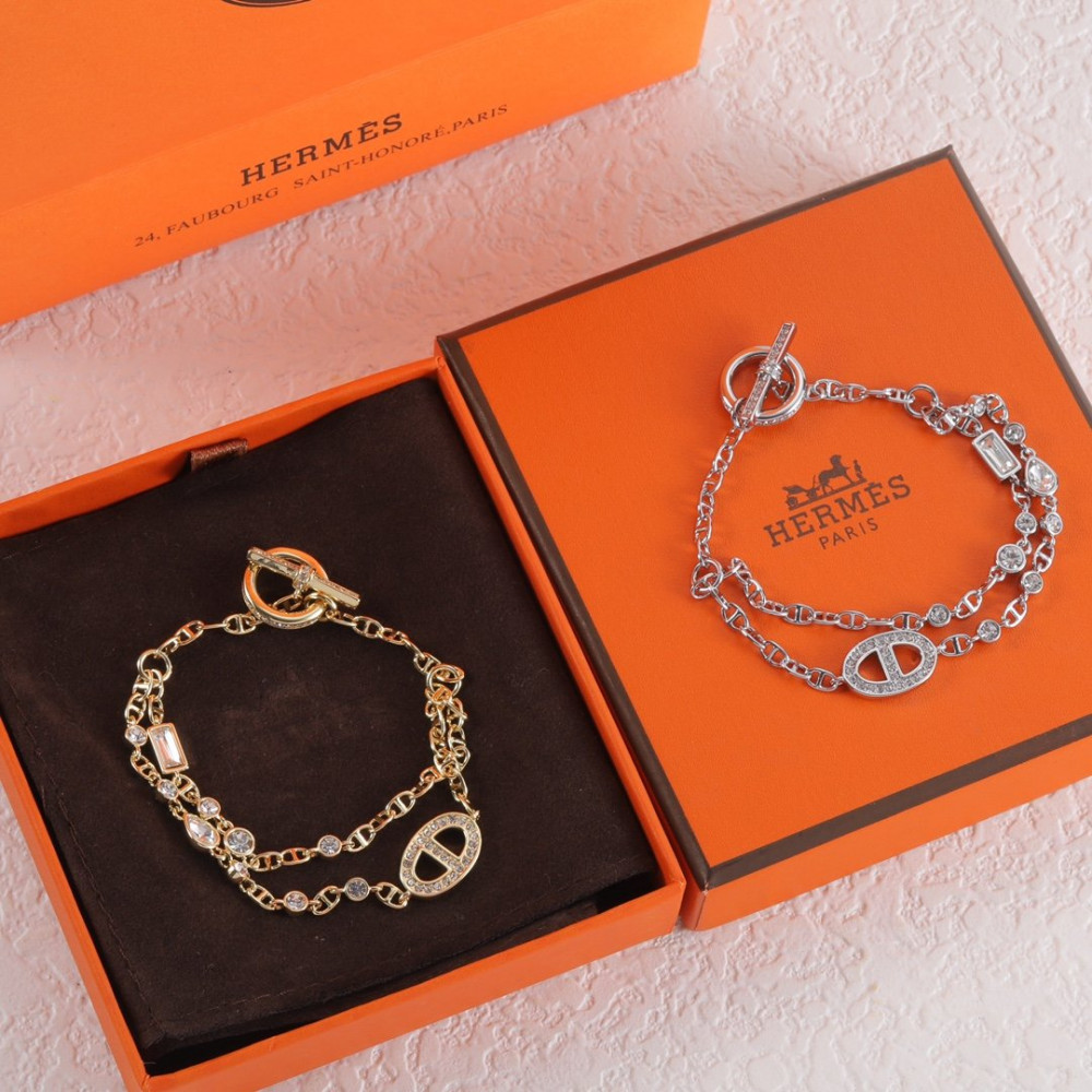 Hermes Bracelet, Pig Nose, With Diamonds Hermes Bracelet, Pig Nose, With Diamonds