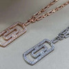 Bvlgari Necklace, Paper Clip, Full Diamonds,