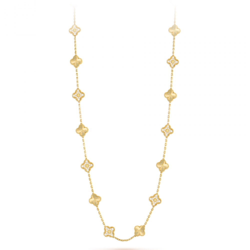 Clover Vintage Alhambra Twenty Flower Necklace Clover Vintage Alhambra Twenty Flower Necklace