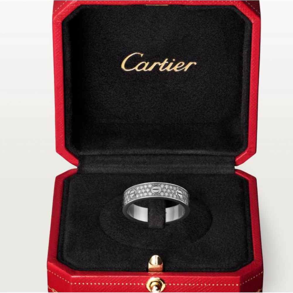Cartier Love Ring Small Edition Set With Diamonds