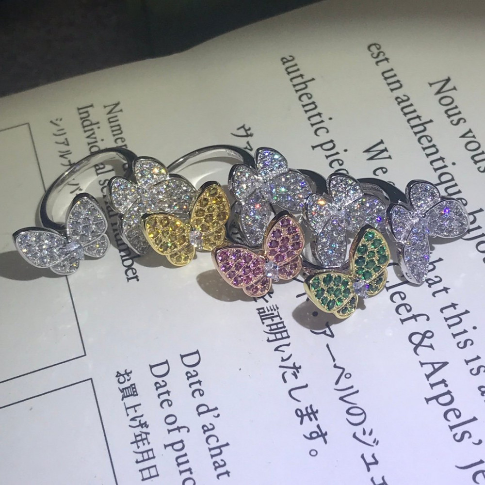 Clover Two Butterfly Rings Clover Two Butterfly Rings