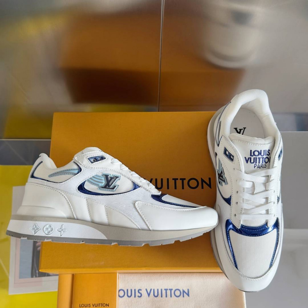 LV Run Away Sneaker White and Blue