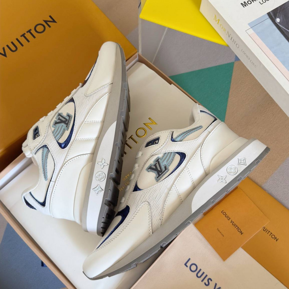 LV Run Away Sneaker White and Blue