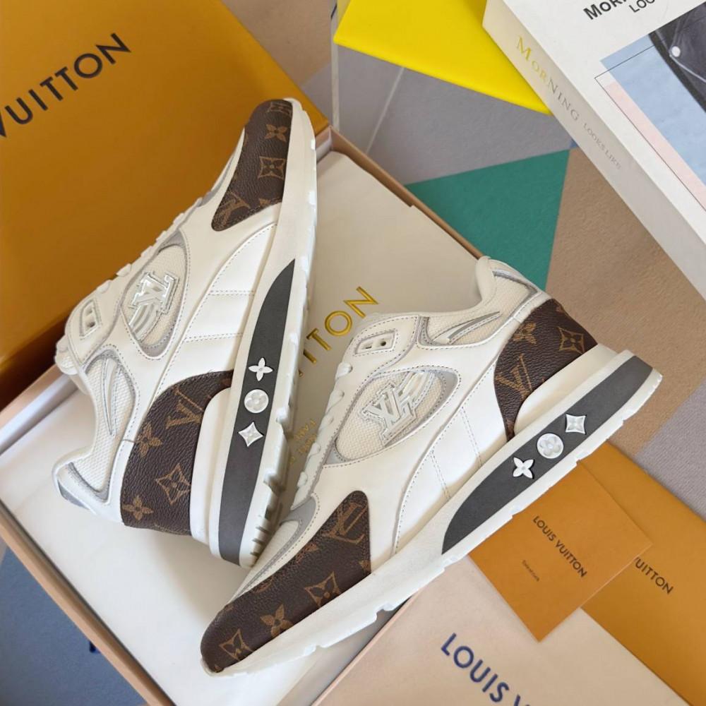 LV Run Away Sneaker White & Brown