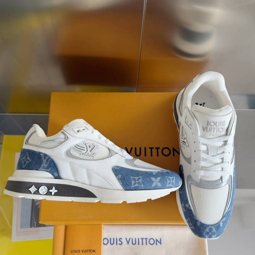 LV Run Away Sneaker White & Denim Blue