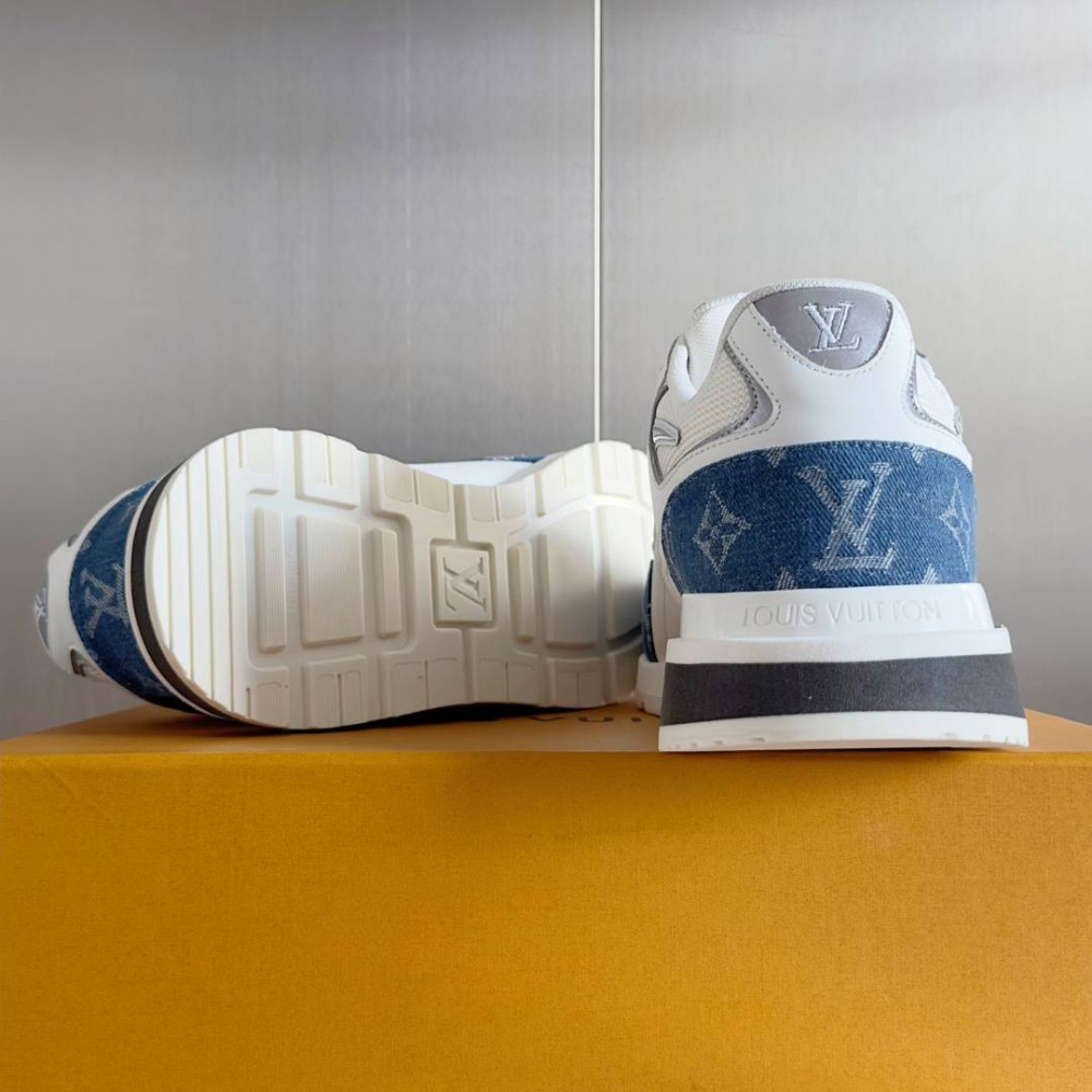 LV Run Away Sneaker White & Denim Blue