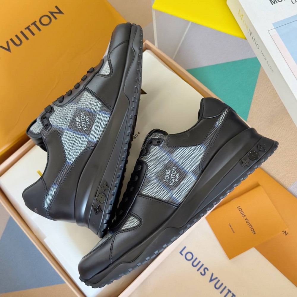 LV Run Away Sneaker Black Print-1
