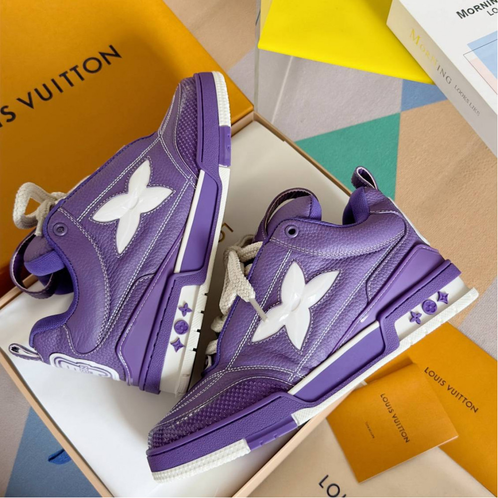 LV Skate Sneaker Purple&White Stars LV Skate Sneaker Purple&White Stars