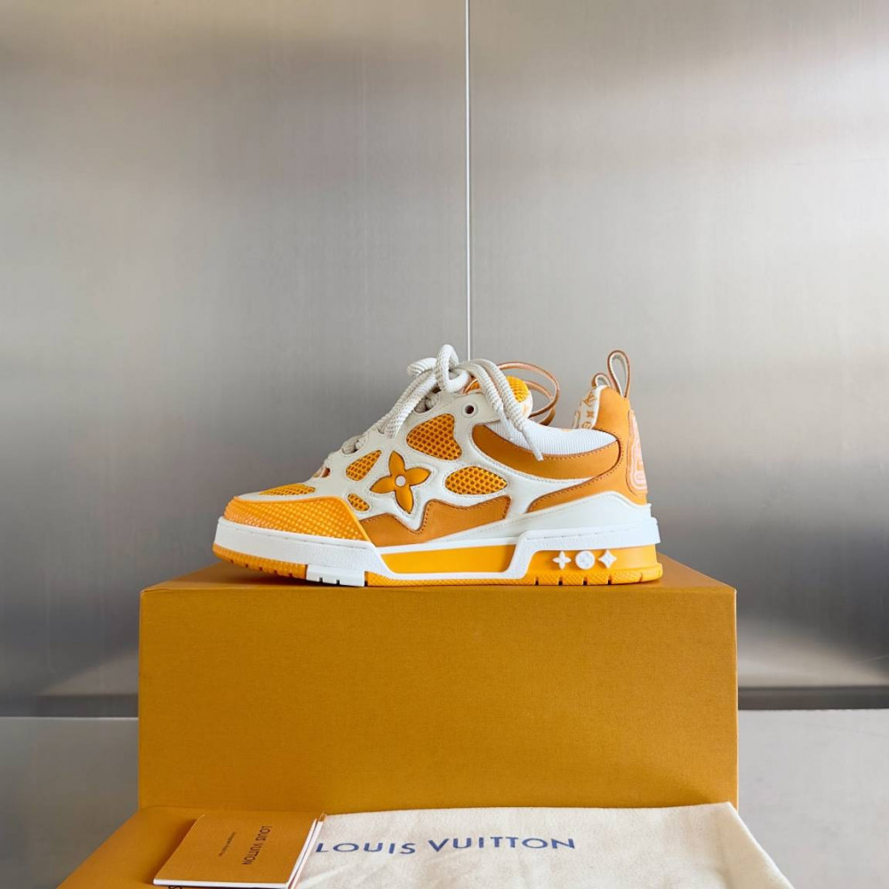LV Skate Sneaker Orange&White Stars LV Skate Sneaker Orange&White Stars