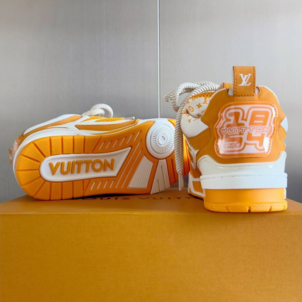 LV Skate Sneaker Orange&White Stars