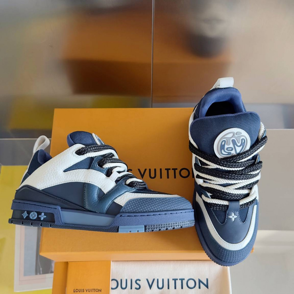 LV Skate Sneaker White & Blue